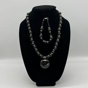 Handmade Polymer Clay Necklace and Bracelet Set